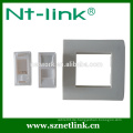 Hochwertige Dual-Port-Rj45-Face-Platte mit Boden-Box, geeignet für rj45 Keystone-Modul-Buchse